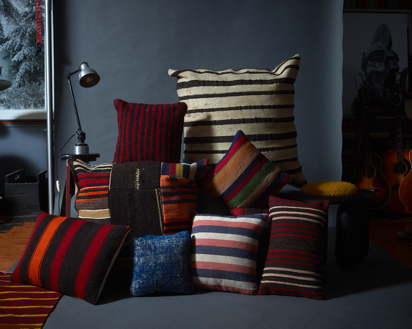 Striking Vintage Kilim pillow